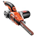 BLACK+DECKER Bandschleifer - geeignet für vielseitige Einsatzmöglichkeiten wie dem Säubern von Schlüssellöchern, Gestalten von Holz, Schleifen gewölbter Flächen und Klingen u.v.m. KA902EK-QS