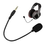 Kabelgebundenes Stereo-Studio-Gaming-Headset, Mikrofon, verstellbar, 360 Grad, biegbarer Kopfhörer, Gaming-Klinkenmikrofon kombiniert, 3,5 mm