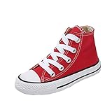 Cool&D Kinder Canvas Sneaker Segeltuchschuhe Unisex Leinwand Sportlich Schuhe High-Top Sportschuhe EU 20 bis 34.5 Schwarz Beige
