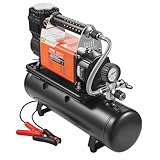 VEVOR 12-V-Hochleistungsluftkompressor mit 6-l-Tank-Kit, tragbarer 6,35-CFM-Reifenfüller, 150-PSI-Offroad-Luftkompressor mit digitalem Druckmesser, Reifenfüller für LKWs, Autos, SUVs, 4x4-Fahrzeuge