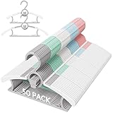 Baby-Kleiderbügel für Schrank, ausziehbar und stapelbar, verstellbar, rutschfest, für Kleinkinder, Schrank-Orgainizer für Kinderzimmer, Jungen, Mädchen, Erwachsene, Kleidung, Hosen, mehrfarbig, 27,9