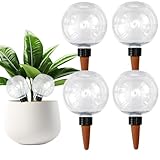 XUDUOO Bewässerungskugeln, 4 Stück Pflanzen Bewässerung, Selbstbewässerung Bewässerungskugel groß, Automatische Transparente Pflanzenbewässerung von Zimmer Balkon und Gartenpflanzen Anschluss (B)