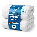 Bettdecke 135x200 Winter, Ökotex 100, Winterbettdecke 135 x 200 extra warm, Weiche Stepp-Decke von Schlafexperten, Blanket Made in EU atmungsaktiv