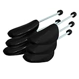 Incutex 3 Paar Schuhstrecker Schuhformer Schuhspanner aus Kunststoff, variabel Gr. 38-44, schwarz