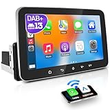 PORMIDO Autoradio mit Bildschirm DAB+, 7 Zoll 1 Din Android 13 Apple CarPlay Android Auto Touch Screen Display, Wireless Car Play Radio mit Bluetooth WiFi Navi MirrorLink FM RDS GPS SWC USB EQ
