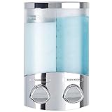 Better Living Seifen-, Duschgel- und Shampoo-Spender, in Chrom-Finish, ABS-Kunststoff, Chrome, 2-Chamber