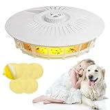 IXYHKB Flohfalle für Wohnung,LED Flohlichtfalle, Falle für Flöhe mit 5 Sticker, Flohfallen Floh Läuse Testsieger Flohlampenfallen für Wohnzimmer Schlafzimmer Kinderzimmer Küche