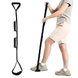 Kekoy 122 cm langer Beinheber-Gurt, starrer Beinheber, Hüft- und Knieersatz, Operationsset, Mobilitätshilfen für ältere Menschen, Behinderte, Knie- und Hüftersatz (122cm Schwarz)