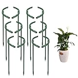RZMZBY 12er Set Pflanzenstütze rund - 15x25cm, Strauchstütze aus Metall - Verstellbarer Blumenhalter, Staudenstütze, Staudenhalter, Blumenstütze, Rankhilfe Geeignet für Pflanzen Gemüse Blumen