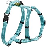 HUNTER TRIPOLI Hundegeschirr, kleine Hunde, Nylon, reflektierend, robust, S, hellblau
