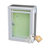 Kunststoff Ehrlichkeitsbox Vorschlagsbox Paketbriefkasten Vorschlagsbox an der Wand Montierter Briefkasten Vorschlagskasten Kunststoff Briefkasten(Gray)