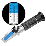 HHTEC Bierbrauen Refraktometer 0-32 Brix 1.130 SG Zuckergehalt Messgerät für Bierwürze SG, Traubenmost