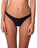 RELLECIGA Damen Bademode Bikinihose Unterteil Brazilian Cut Bottom Schwarz S