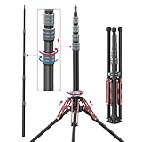 ULANZI MT-49 Lampenstativ aus Kohlefaser, 194cm/76.4inch, Stabiles Light Stand für Studio Kits, Softbox, Reflektor, Ringlicht und COB Licht, inkl. Tragetasche