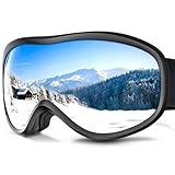 Onherm Skibrille, Doppelobjektiv Anti-Beschlag Sphärische Schneeschutzbrille, Unisex Skibrille, 100% UV-Schutz, Helmtauglich, OTG Skibrillen, Ski Brille Geeignet für Ski, Motorrad, Fahrrad
