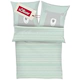s.Oliver Kinderbettwäsche 100x135 cm Bär - 100% Baumwolle - Renforcé, praktischer Reißverschluss & maschinenwaschbar, Bettwäsche für Kinder 2tlg. bunt
