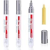 3 Stücke Fugenstift Fugenmörtel Grau Wand Mörtel Restaurator Stift Entworfen für Reparatur Fliesen Mörtel in Badezimmer, Küche, Veranda, Terrasse (Hellgrau)