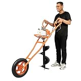 63CC 2-Takt Handschub Benzin-Erdlochbohrer Erdlochausheber Lochbohrer 300mm Erdbohrer mit Bit 1.3L Kraftstofftank Handheld Zaunpfosten Bagger für Einsatz auf Bauernhöfen Gärten für Obstgärten