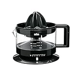 Braun CJ3000 BK Zitruspresse mit Schale präzisionskalibrierung 350 ml, Anzahl Fruchtfleisch dimmbar, automatische Start/Stop, schwarz