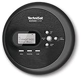 TechniSat DIGITRADIO CD 2GO - portabler CD-Player (Discman, MP3 mit Resume-Funktion, ASP, Kopfhöreranschluss, im Kopfhörer integrierte Antenne, DAB+/UKW Empfang, Equalizer, Favoritenspeicher) schwarz