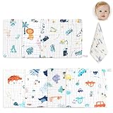 Baby-Waschlappen, Musselintücher für Babys, Spucktücher für Babys, 25 x 25 cm, Musselin-Quadrate, 100 % Baumwolle, weiche Gesichtstücher, quadratisch, Baby-Essentials für Neugeborene, Handwaschlappen,