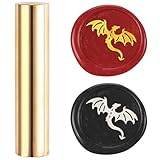 DELORIGIN Drache 15mm Mini Messing Wachssiegelstempel Pistolenwachssiegel Fantasie Vintage Siegelstempel Personalisiert Wachssiegel Stempel Für Hochzeit Verlobung Party Weinverpackung Grußkarten