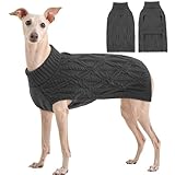 Kuoser Warm Hundepullover, Hundepullover Kleine Hunde, Rollkragenpullover Hundepullover Grosse Hunde, Hundepullover Fleece, Hundepullover Mittelgroße Hunde Grau L