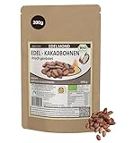 Geröstete Bio-Kakaobohnen – 200 g – Fairtrade – Handverlesen & Trommelgeröstet – Vegan & Glutenfrei – Naturbelassener Snack