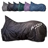 RL24 - Outdoordecke 600D IRHSuper-Dry von Imperial Riding – als Regendecke, Übergangsdecke & Winterdecke – wasserdichte Weidedecke mit Füllung – Pferdedecke in Black – 145cm (50g)