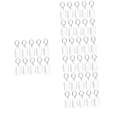 FRCOLOR 4 Sätze Fotorahmen Schlüsselanhänger Cooler Schlüsselanhänger Bild Klar DIY Leere Dekoration Fotorahmen Foto en 10 Stück * 4