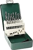 Bosch Metallbohrer Set HSS-R (Für Eisen, 19 tlg, Unlegierten Stahl, Nichteisenmetalle, Grauguss, Zubehör Bohrmaschine), One size