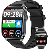 Haulvean Smartwatch Herren Damen, 1,91''HD-rundum gekrümmter Bildschirm, Fitness-Uhr mit Herzraten- und Schlafmonitor, über 120 Sportaktivitäts-Tracker, Smartwatch IP67 für Android und iOS