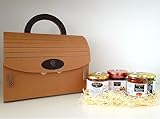 Geschenkkorb mit feinsten italienischen Produkten aus Sizilien | Pistazien-Pesto, Fruchtaufstrich Zitrone, Orangenblüten-Honig, Bruschetta im Präsentkorb |Perfekt als besonderes Geschenk | Geschenkbox
