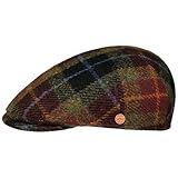 Mayser Sidney Harris Tweed Flatcap Schirmmütze Schiebermütze Wollcap Herrencap Herren - Made in The EU mit Schirm, Futter Winter Herbst-Winter - 57 cm Bordeaux