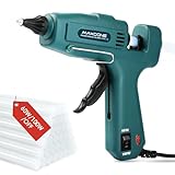 Feuerfest 60W/100W/Aus Heißklebepistole mit 12 Heißklebesticks 11mm (Nicht klein), Temperaturverstellbares Klebepistole Heissklebepistole für DIY Handwerk Reparaturen - MAXDONE 60W/100W Klebepistole