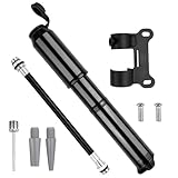 Noxtioanip Mini Fahrradpumpe 120 PSI, Luftpumpe Fahrrad mit Rahmenhalterung, Tragbare Fahrrad Pumpe mit Presta und Schrader Ventil, Schnelle Reifenaufblasung, für Rennrad, Mountainbike, Basketball