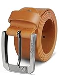 Cartvelli Premium Ledergürtel Herren Schwarz 90cm Made in Germany mit Geschenkbox Echt-Leder Herrengürtel Vollleder Jeansgürtel breiter Leder Gürtel 40mm Anzug jeans chino pants M24s-90