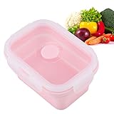 Lunchbox aus Silikon, Faltbar, Mikrowellenfest, Tragbar, für Reisen Im Büro, Camping, Wandern (Gonetreqzgwm1hnd0-01)
