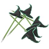OFFSCH 5 Stück Halloween Kugelschreiber mit Hexenhut Kindgerechte Cartoon Gelstifte Glattes Schreiben Schulbelohnung und Partygeschenk Robust und Handlich