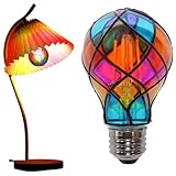 Buntglas Glühbirnen - E26 Sockel 4W 120V LED Bunte Lampe, Romantische Beleuchtung, Für Partys, Halloween, Festliche Anlässe, Nachttischlampen, Innenbereiche, Weihnachten, Zimmer, Gärten