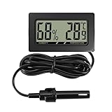 Reptilien Thermometer Hygrometer,Mini LCD Digital Reptilien Temperatur Luftfeuchtigkeitsmesser Terrarium Temperaturtest mit Sonde für Spinnen Skorpione Eidechsen Schlangen Inkubator