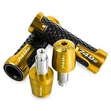 UANGLI Griffabdeckung Motorrad Lenkergriffe Griff Barends Kappe Stecker Für Ducati 749S 2003-2010 Aluminium Modifikation Zubehör(Gold)