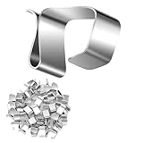 50 Stück Dachrinnenhaken für Lichterketten,Dachrinnenhalter,Metall Licht Haken Clip,Edelstahl Weihnachtslicht Clips,Outdoor Weihnachtsbeleuchtung Haken,für Weihnachtslicht,Küche,Bad Garten Deko.