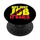 Nicht nur ein Job, es ist Liebe, Hundefriseur Barber Furolog PopSockets mit austauschbarem PopGrip