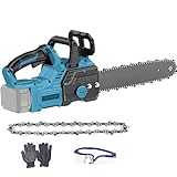 Akku Kettensäge 41 cm / 16 Zoll 1800W Elektrisch säge kompatibel mit Makita 18V * 2 (Ohne akku), Bürstenlose Elektrokettensäge, akkusäge Handkettensäge Schnittlänge Astsäge für Garden