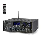 Stereo Amplifier Audio Receiver Sound System with Bluetooth Wireless Streaming, MP3/USB/SD/AUX/FM Radio