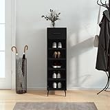 Xichuzi Schuhschrank Schwarz 30x35x105 cm Holzwerkstoff, Schuhorganizer, Flurgarderobe, Shoe Cabinet, Schuh Schrank, Flurschrank, Schuhkipper, Schuhaufbewahrung 829693