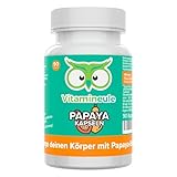 Papaya Kapseln - hochdosiert - 400 mg Extrakt (10:1) - hoher Anteil an Enzymen & Papain - Qualität aus Deutschland - ohne Zusätze - vegan - laborgeprüft - Vitamineule®