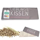 heimtexland ® Roggen Kammer Körnerkissen XL 20x48 cm Kälte- und Wärmekissen 100% Baumwolle Typ752 Grau - Lieblingskissen