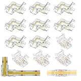 12 Stk COB LED Eckverbinder COB LED Strip Verbinder COB LED Connector 2 Pin 8mm COB LED Streifen Eckverbinder L-form und T-form COB LED Streifen auf Kabelverbinder für 8mm LED Streifen 12V 24V